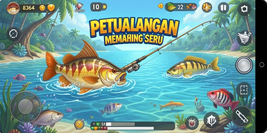 Tangkapan ikan besar dalam gameplay <strong>8364</strong> yang memukau.