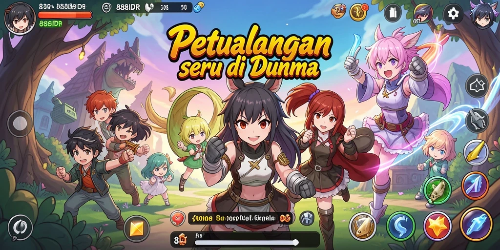 Tangkapan layar menunjukkan aksi gameplay seru dalam 888IDR.