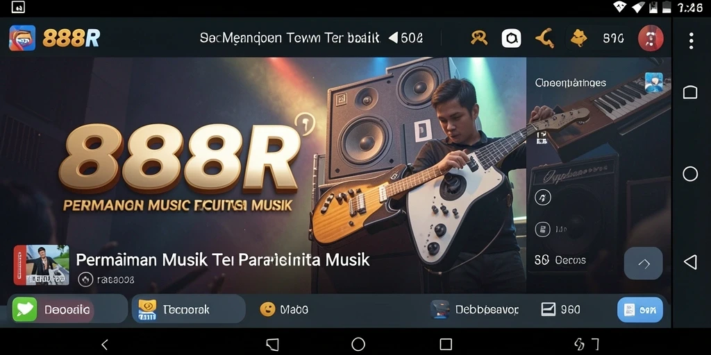 Screenshot gameplay 888R menampilkan pengalaman bermain musik yang seru.