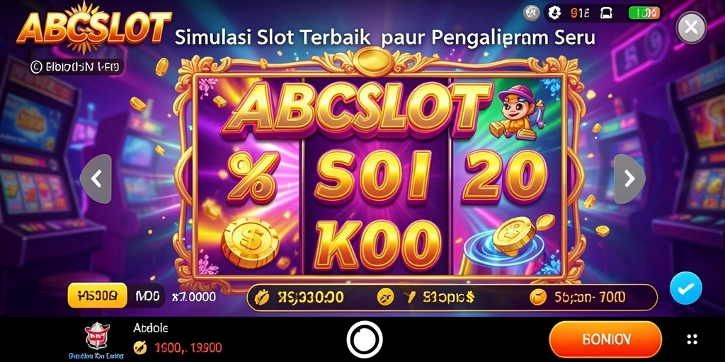 Tampilan mendebarkan dari gameplay <strong>ABCSLOT</strong> yang penuh warna dan seru.