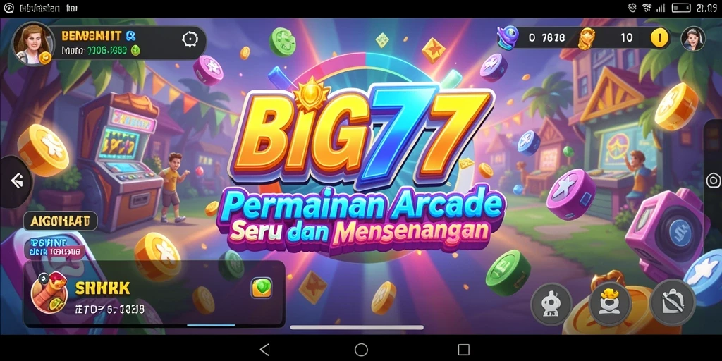 Tampilkan aksi seru dalam permainan Arcade BIG77.
