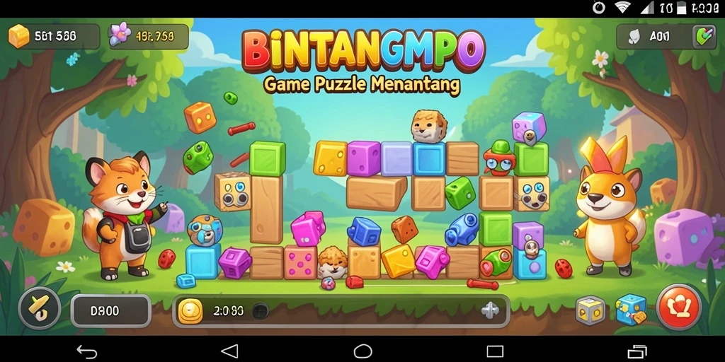 Screenshot BINTANGMPO menampilkan gameplay Puzzle yang seru dan menantang.