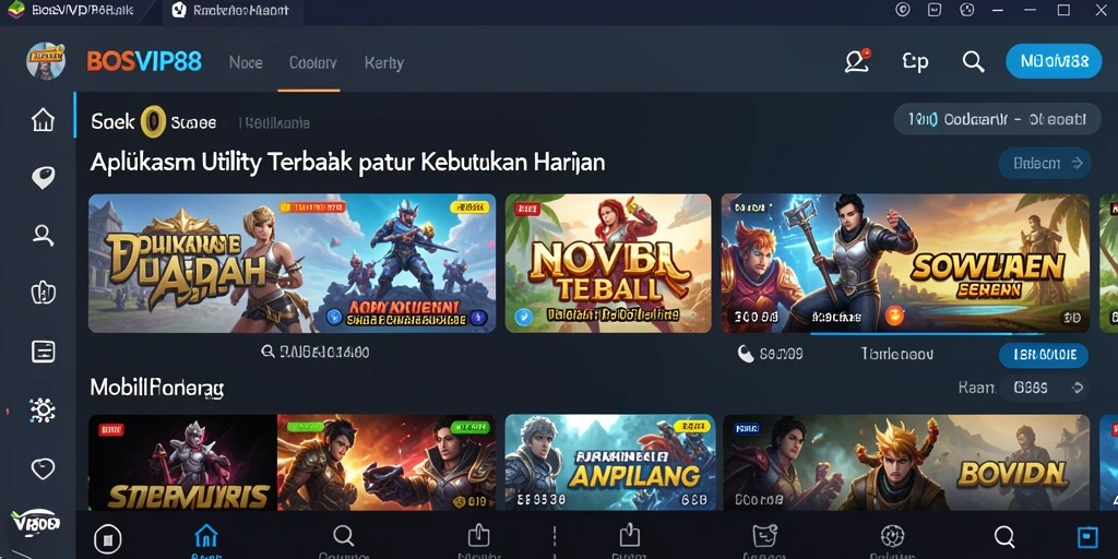 Tampilan aplikasi BOSVIP88 yang user-friendly untuk penggunaan sehari-hari.