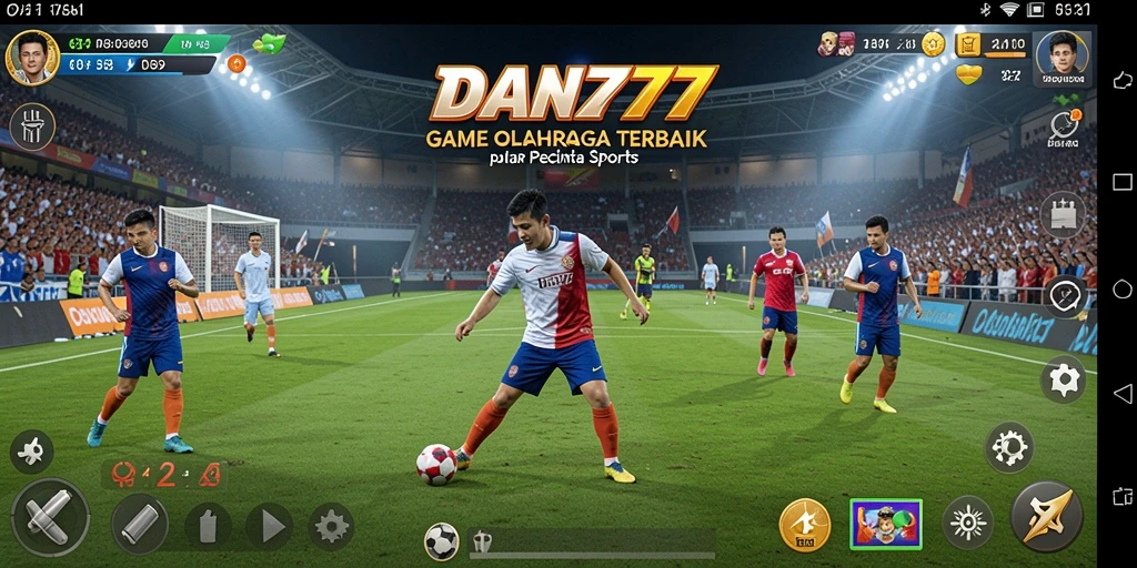 Screenshot utama DAN777 menampilkan aksi seru dalam pertandingan olahraga.