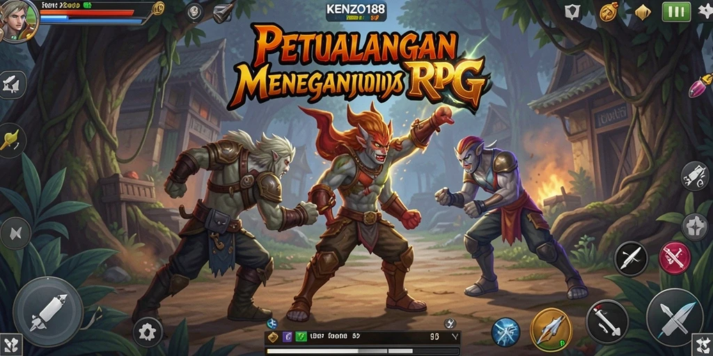 Tampilan gameplay RPG yang epik dan mendebarkan.