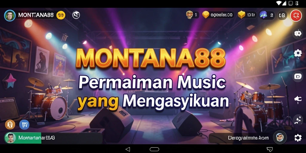 Screenshot gameplay MONTANA88 menunjukkan pengguna menikmati permainan musik.
