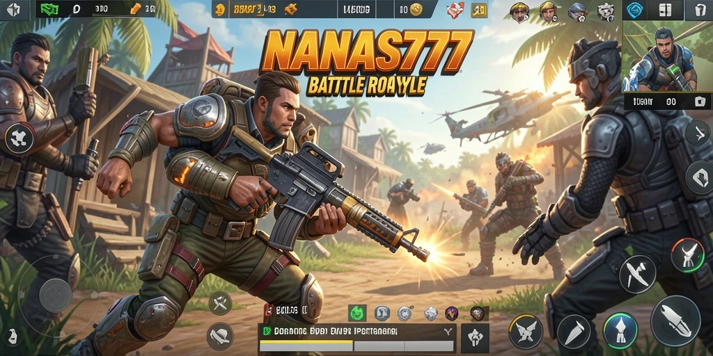Tangkapan layar NANAS777 yang menampilkan aksi seru dalam Battle Royale.