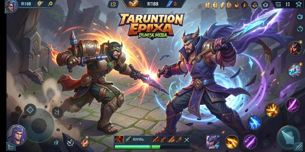Tampilan gameplay menarik dari RI188 yang penuh aksi MOBA.