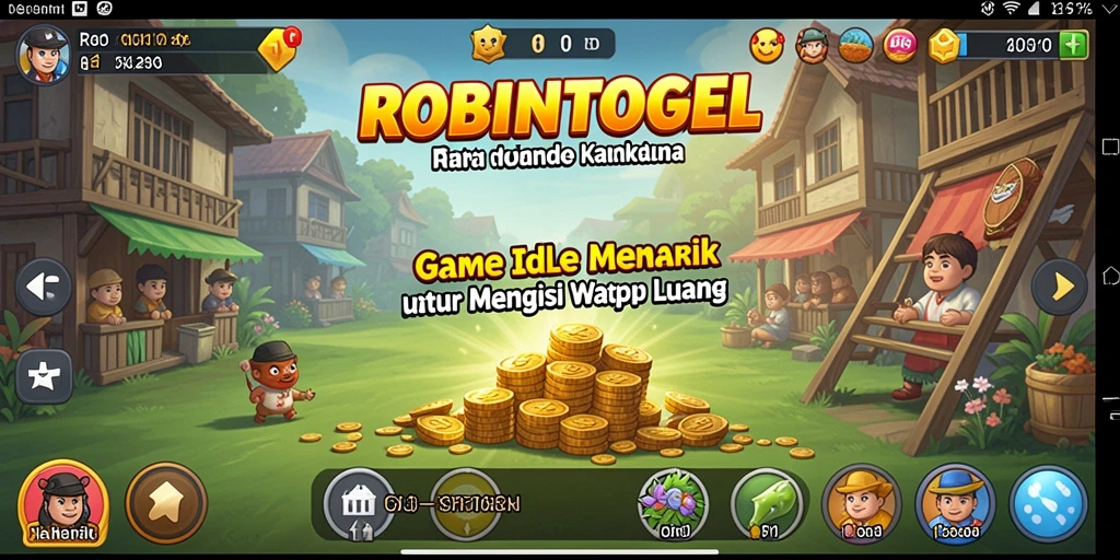 Screenshot utama ROBINTOGEL menampilkan pengalaman gameplay Idle yang seru.