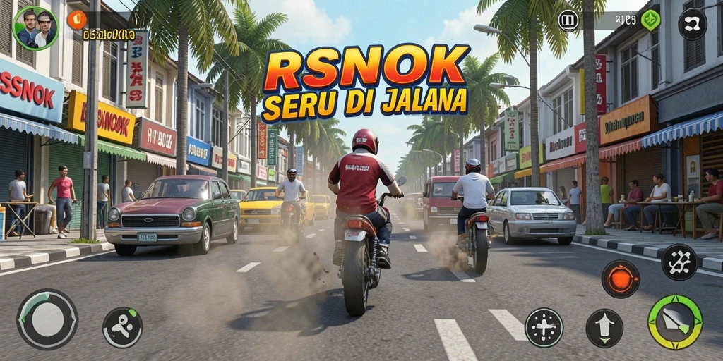 Gameplay RSNOK yang menegangkan dan penuh aksi balapan.